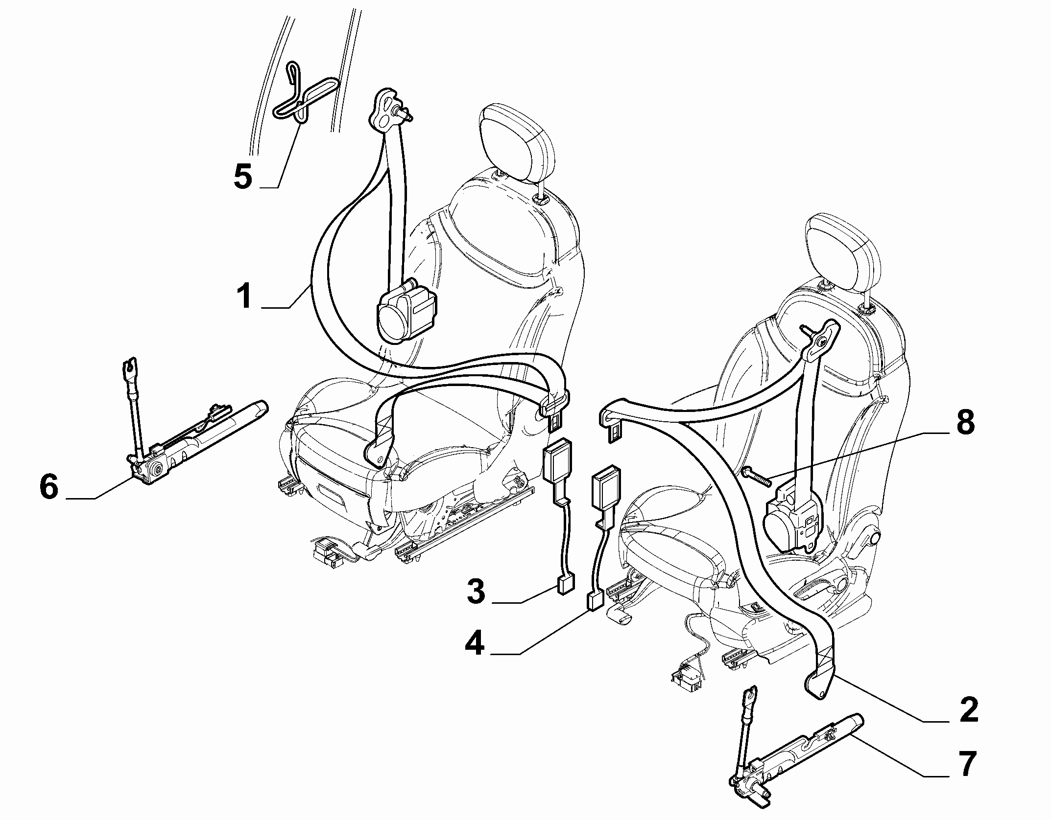 70527-010 FRONT SEAT BELTS