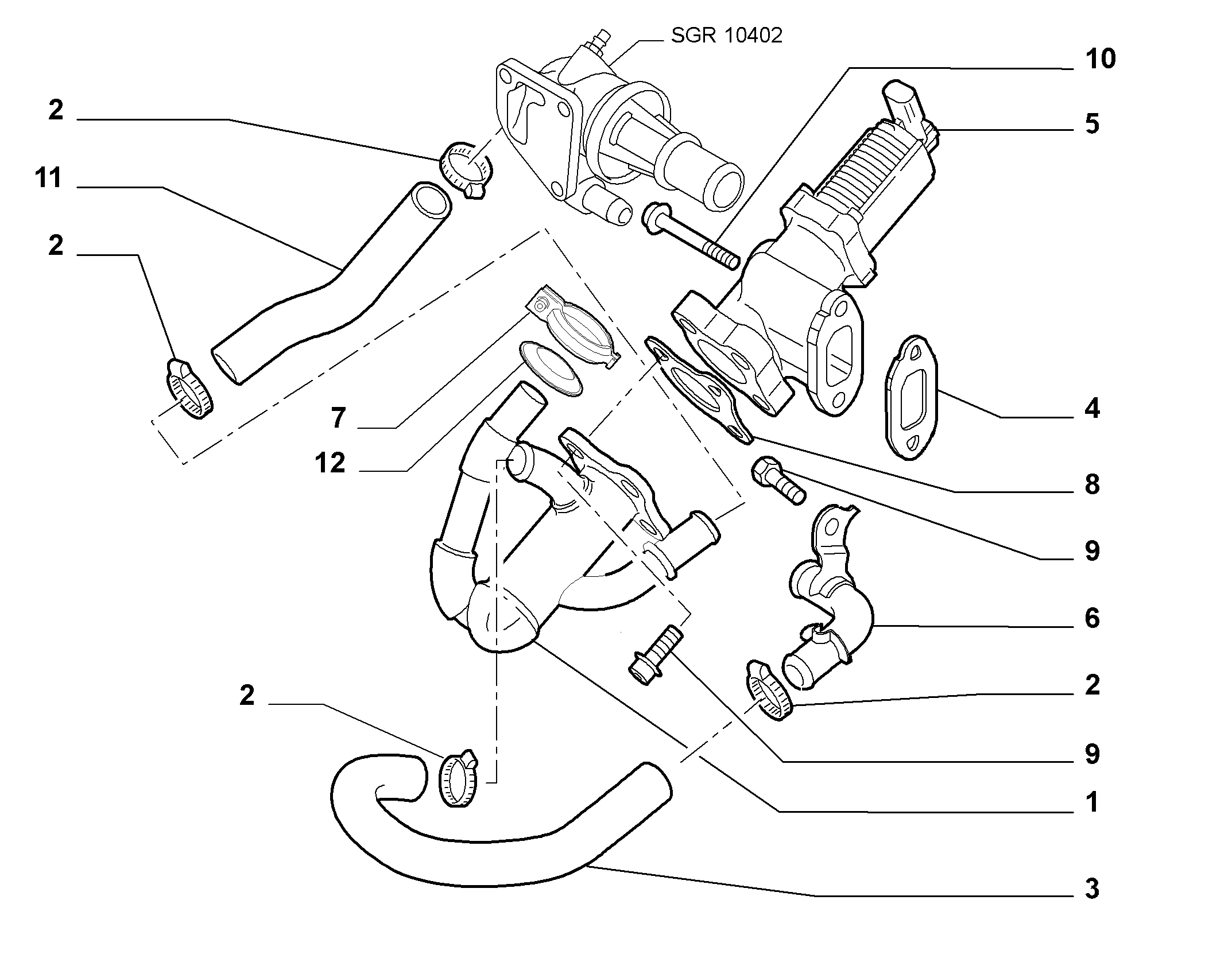 10259-010 OIL COOLER AND EGR VALVE