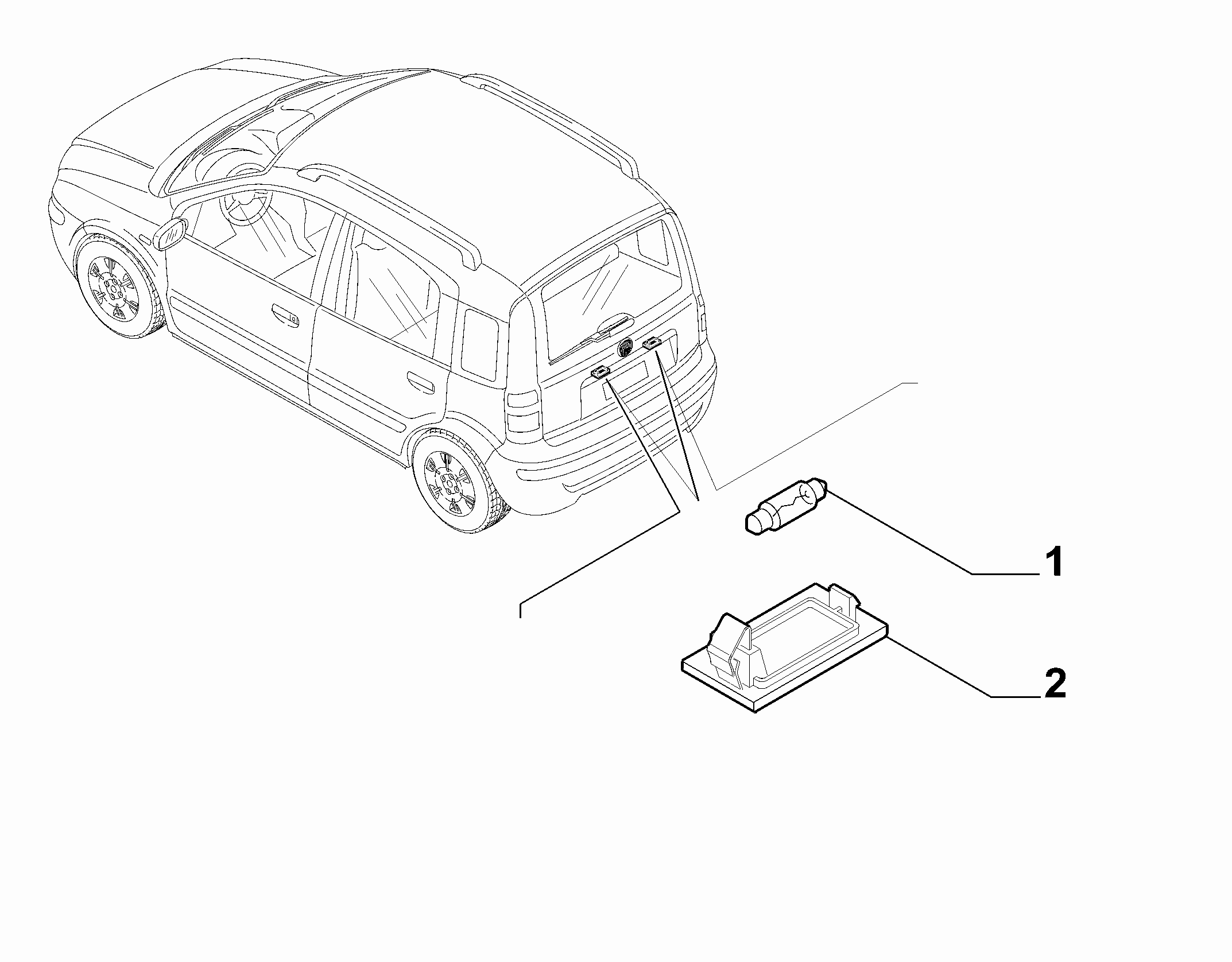 55401-040 REVERSE FOG TAIL LAMP