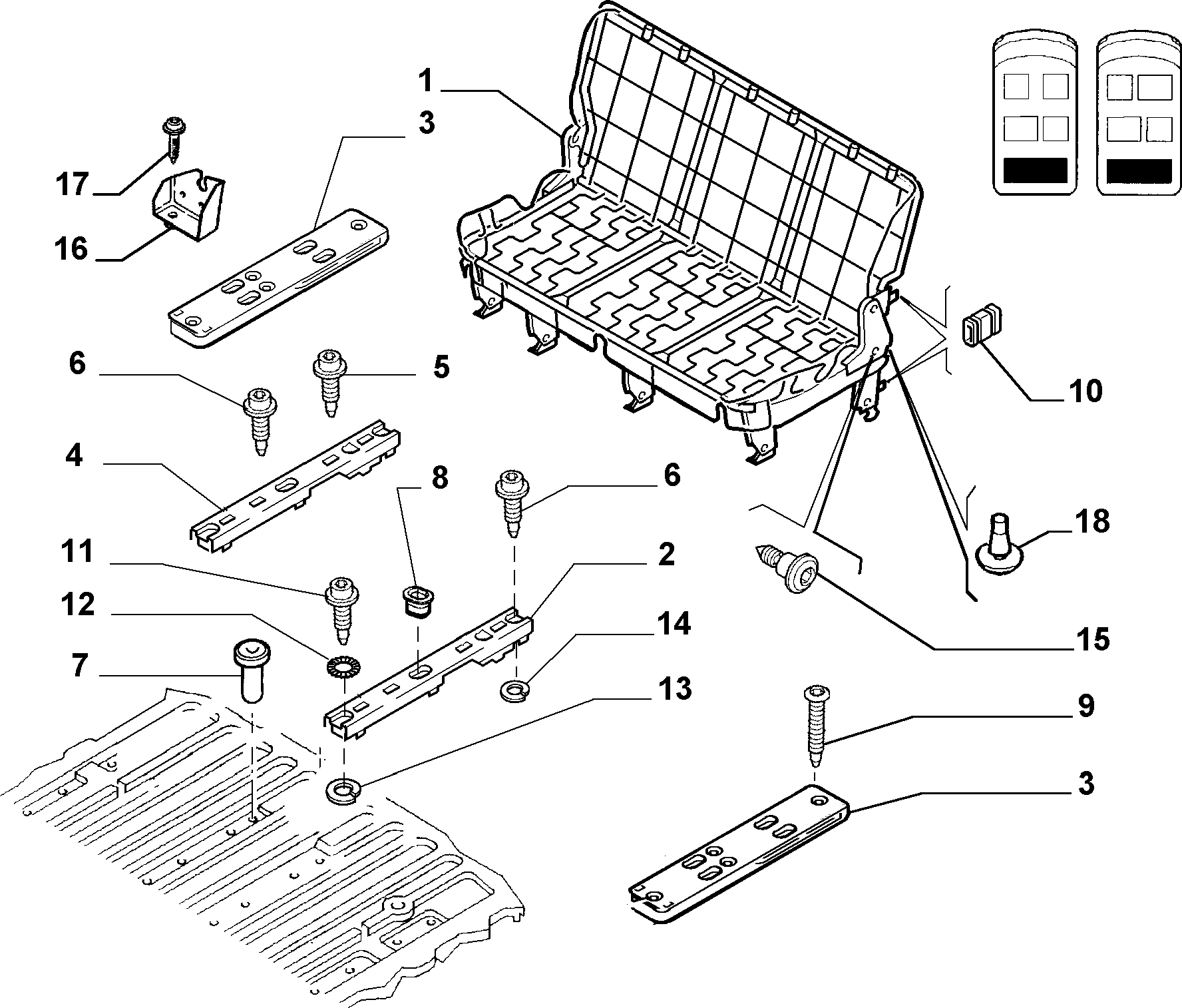 70613/00 REAR SEAT