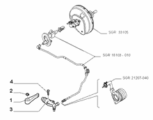 18103-020 CLUTCH LEVER CYLINDER AND HOSE