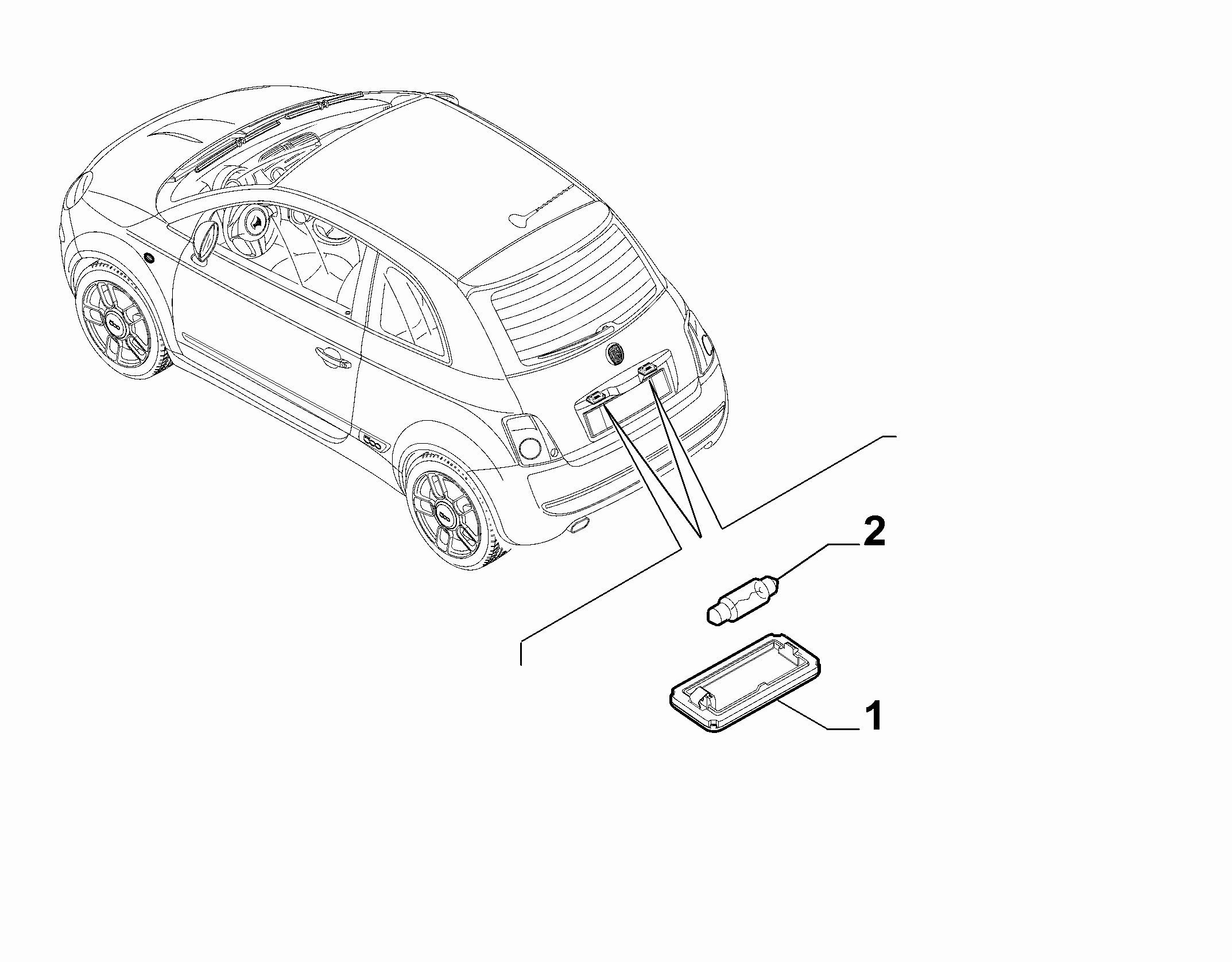 55401-040 REVERSE FOG TAIL LAMP
