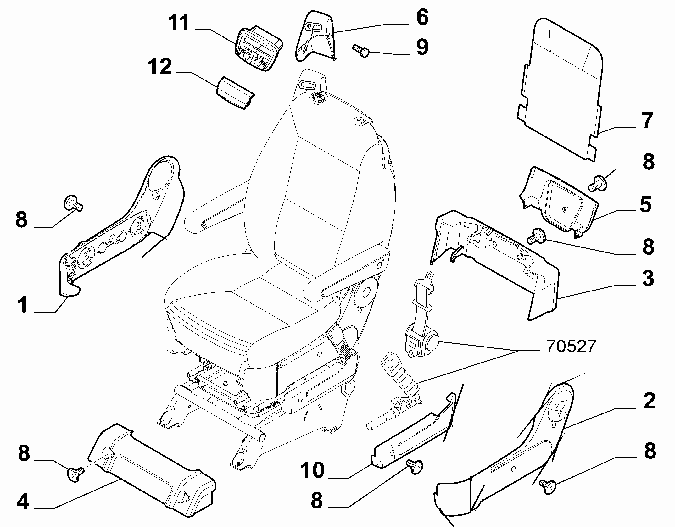 70601-062 PASSENGER SEAT COVERS