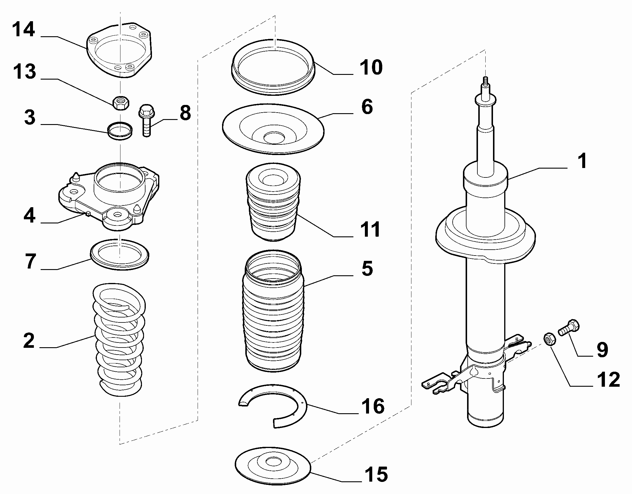 44301-020 SHOCK ABSORBERS AND LEAF SPRINGS