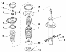 44301-020 SHOCK ABSORBERS AND LEAF SPRINGS