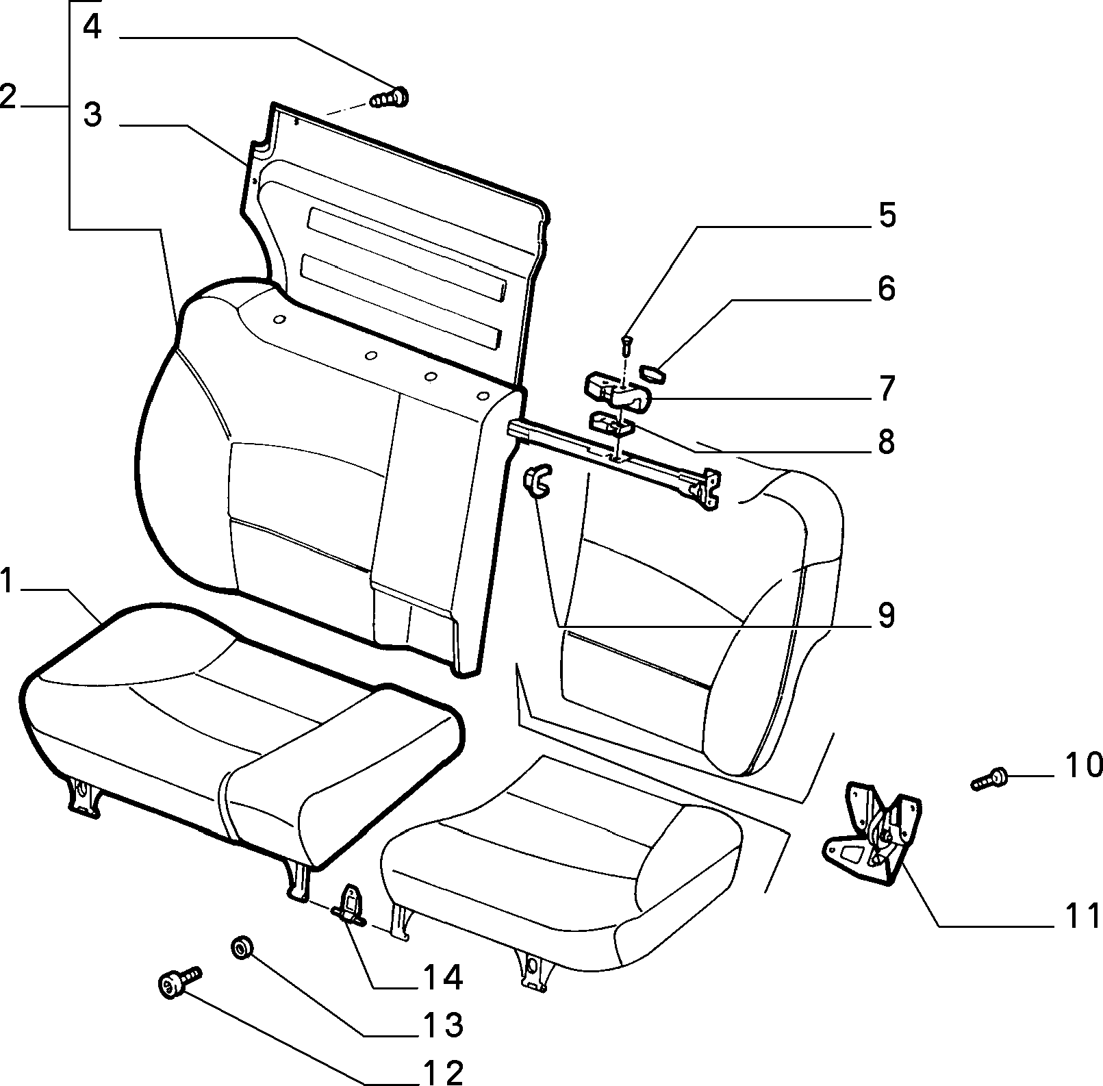70613/01 REAR SEAT