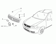 70722/00 РЕШЕТКА РАДИАТОРА 