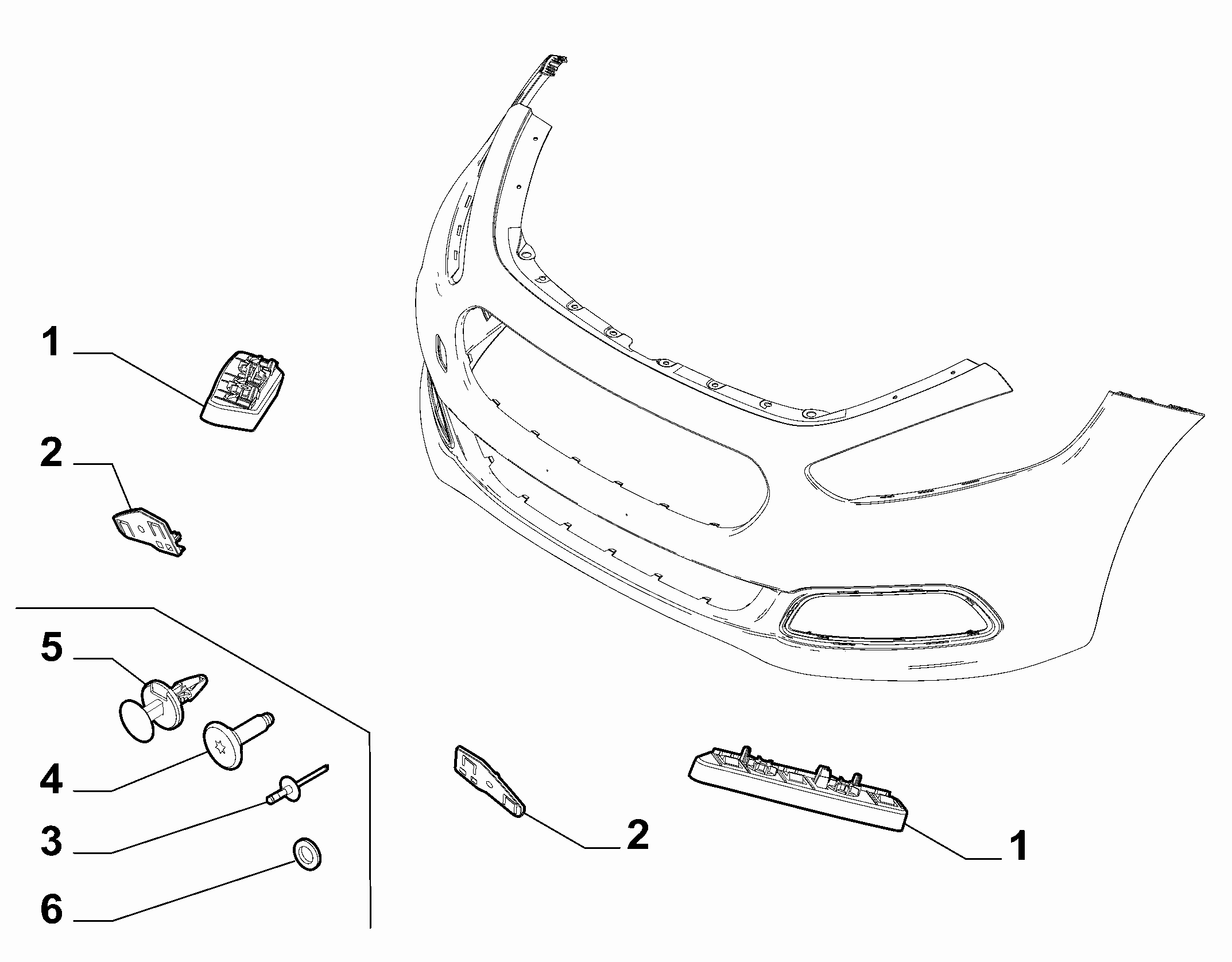 70726-020 FRONT BUMPER CLAMPS
