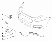 70726-020 FRONT BUMPER CLAMPS