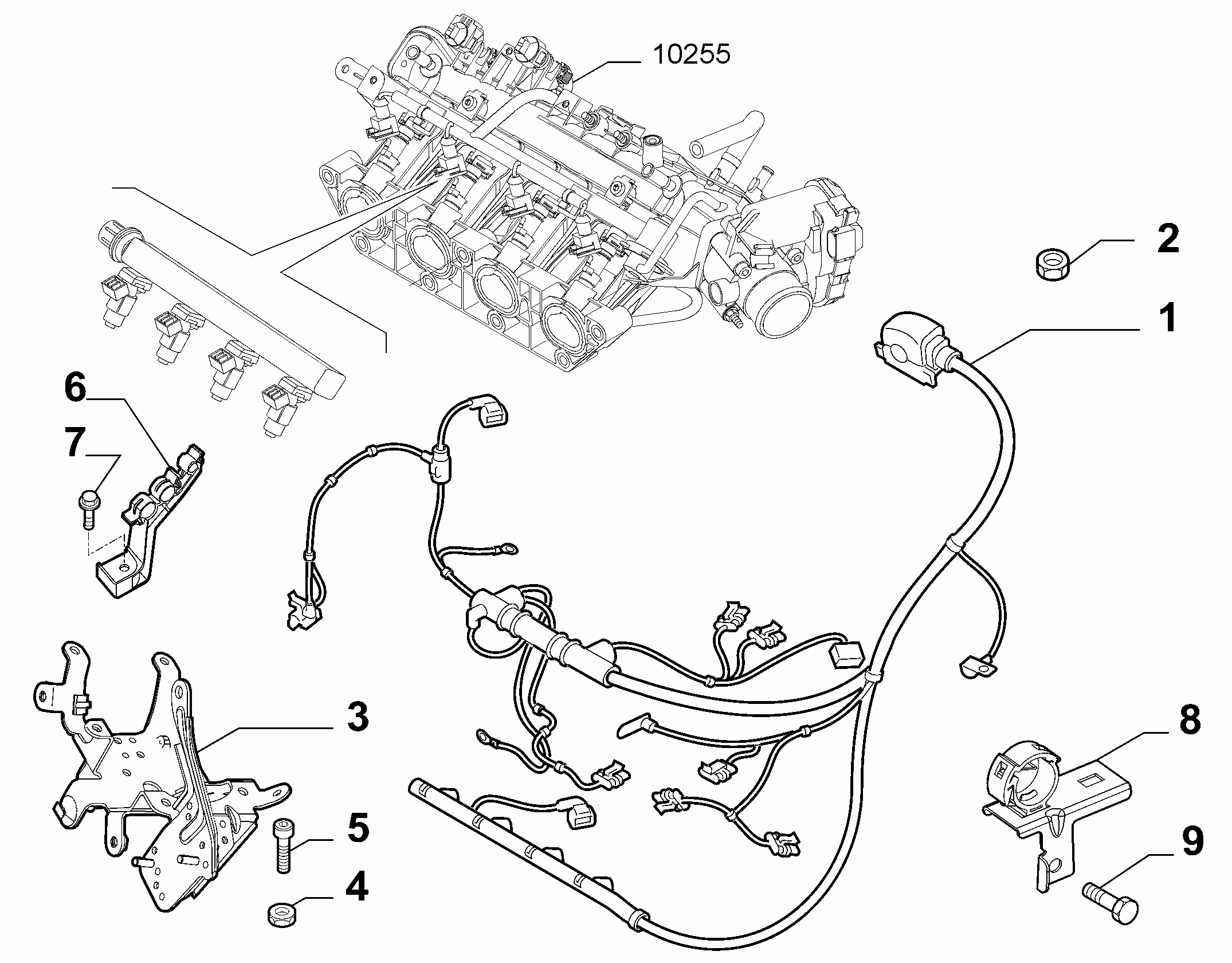 10226-040 ENGINE HARNESS AND SUPPORTS