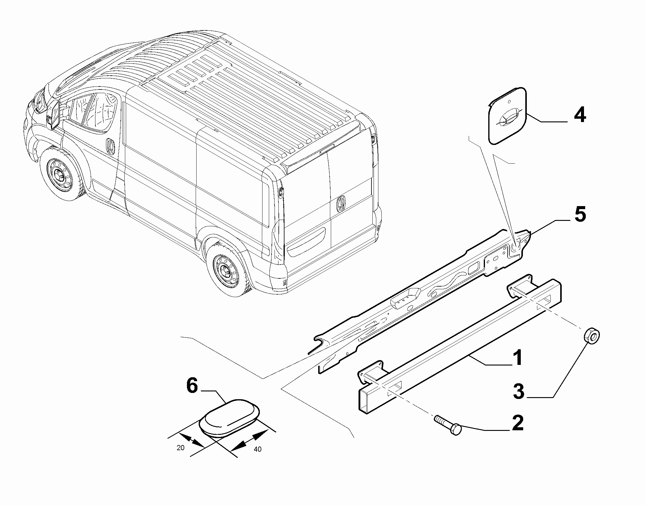 70004-040 REAR CRASH BOX