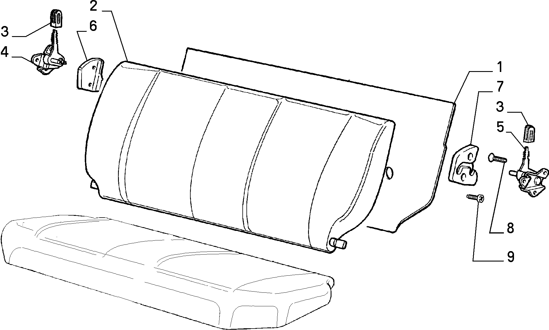 70613/00 REAR SEAT 