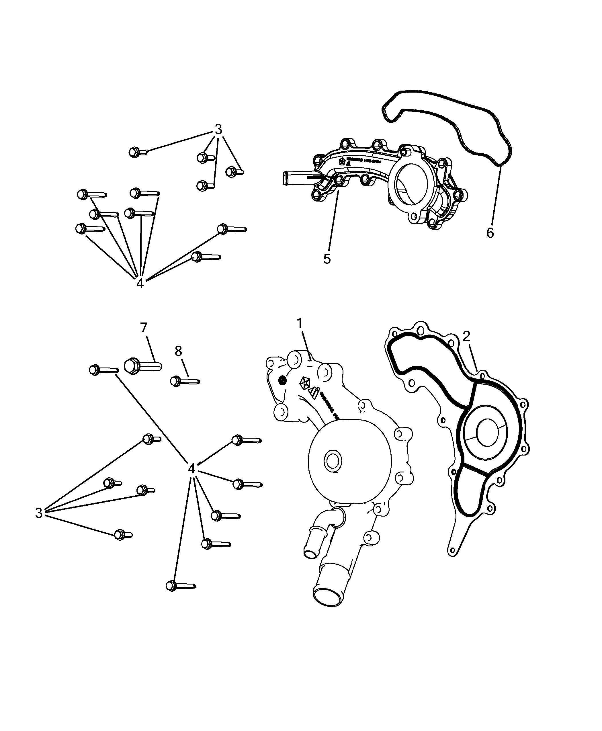 10402-010 WATER PUMP AND GASKETS
