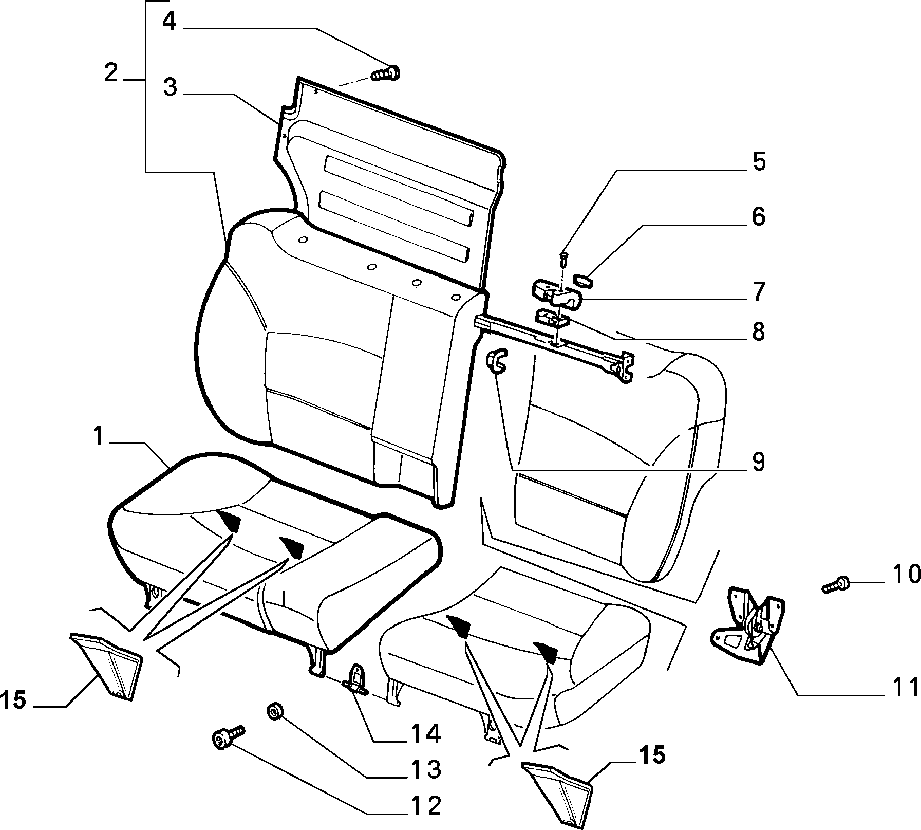 70613/01 REAR SEAT