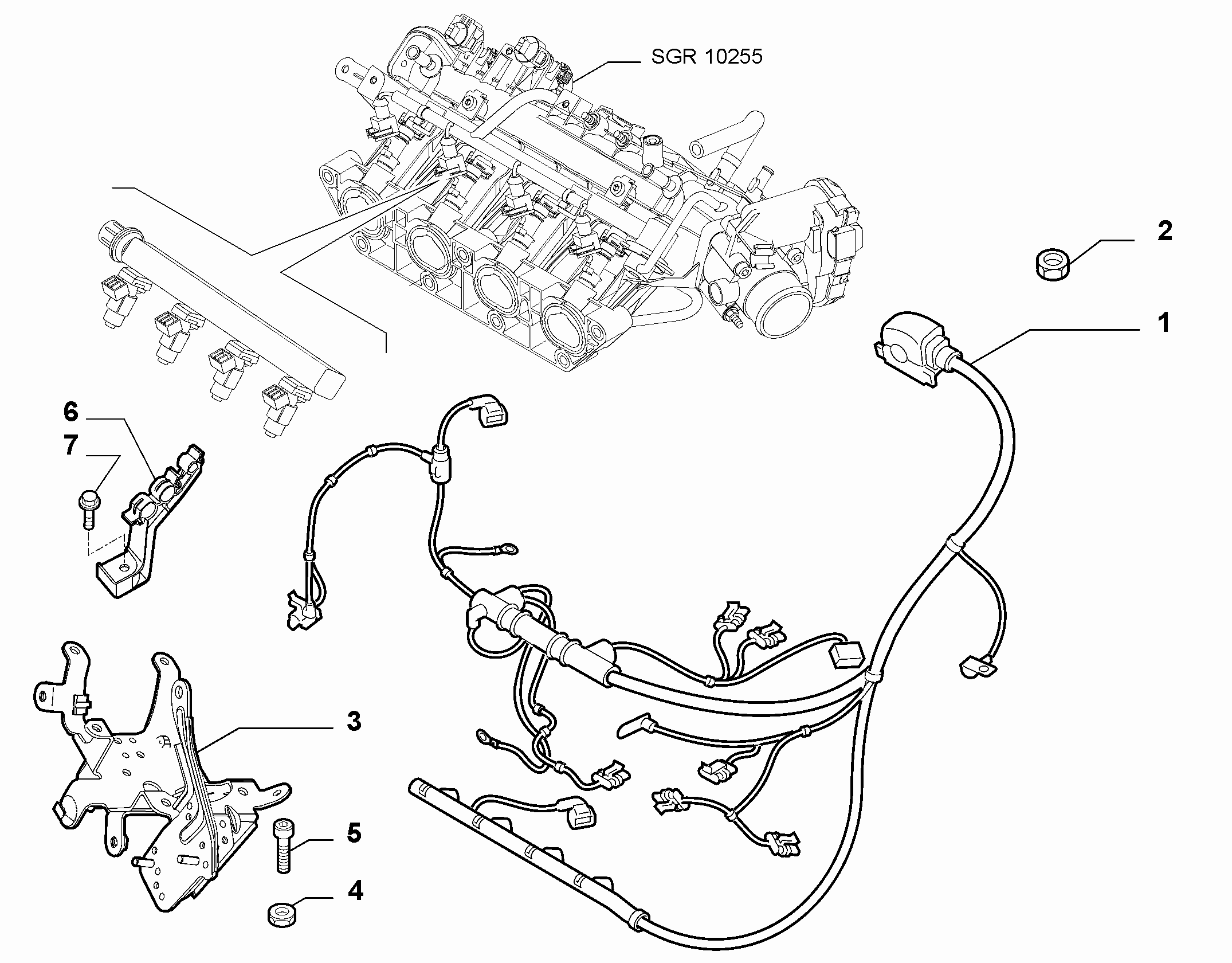 10226-040 ENGINE HARNESS AND SUPPORTS