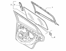 70136-030 REAR WINDOW AND CHANNEL RUNNER