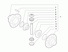 21220-020 CROWN WHEEL AND HALF CRANKSHAFT