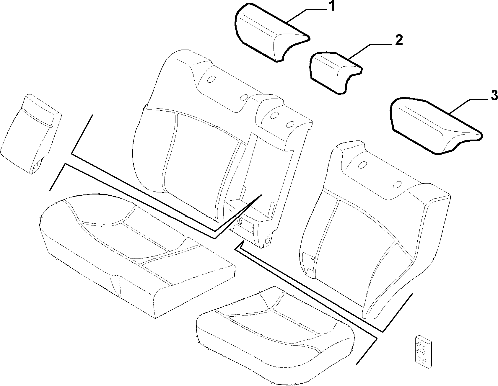 70615/04 REAR SEAT LINING