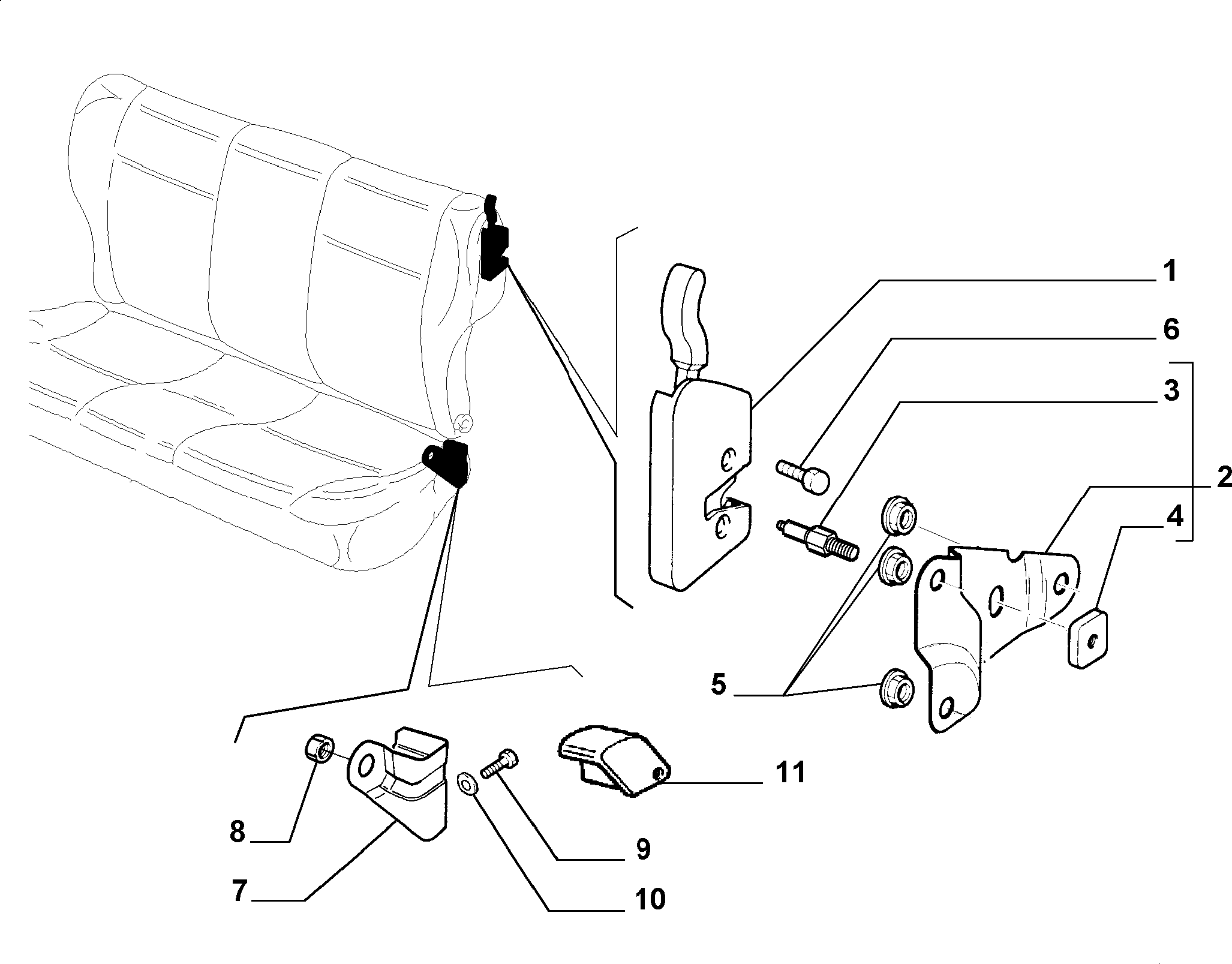 70613/00 REAR SEAT