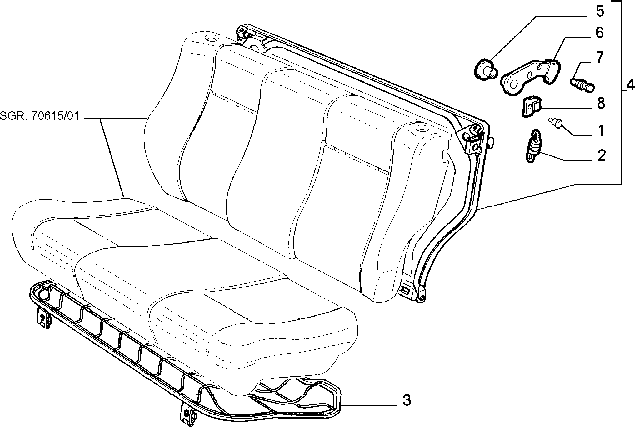 70613/01 REAR SEAT
