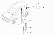 70712-050 OUTER SIDE MOULDINGS, PILLAR AREA