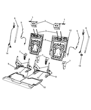 70613-060 THIRD ROW REAR SEAT FRAMES