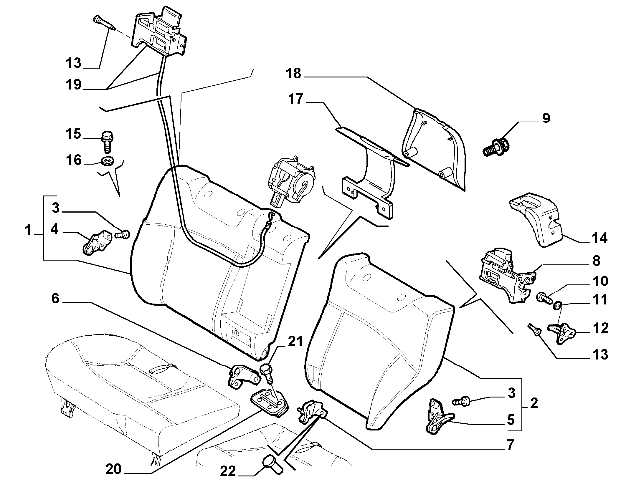 70613/03 REAR SEAT