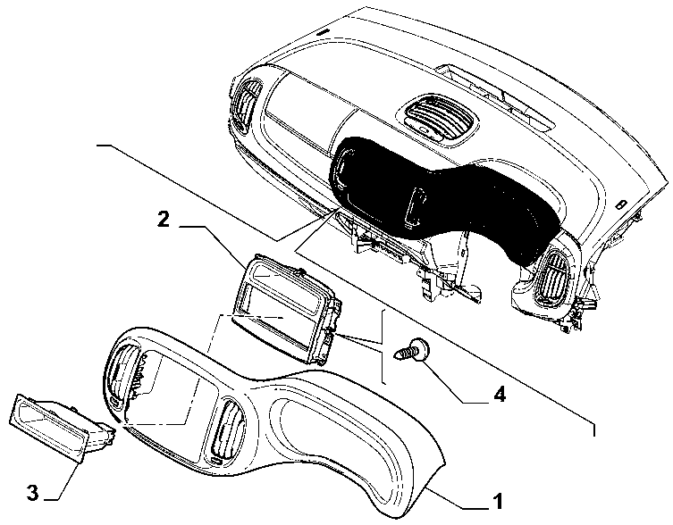 70502-020 DASHBOARD INSTRUMENT HOLDER DIALS