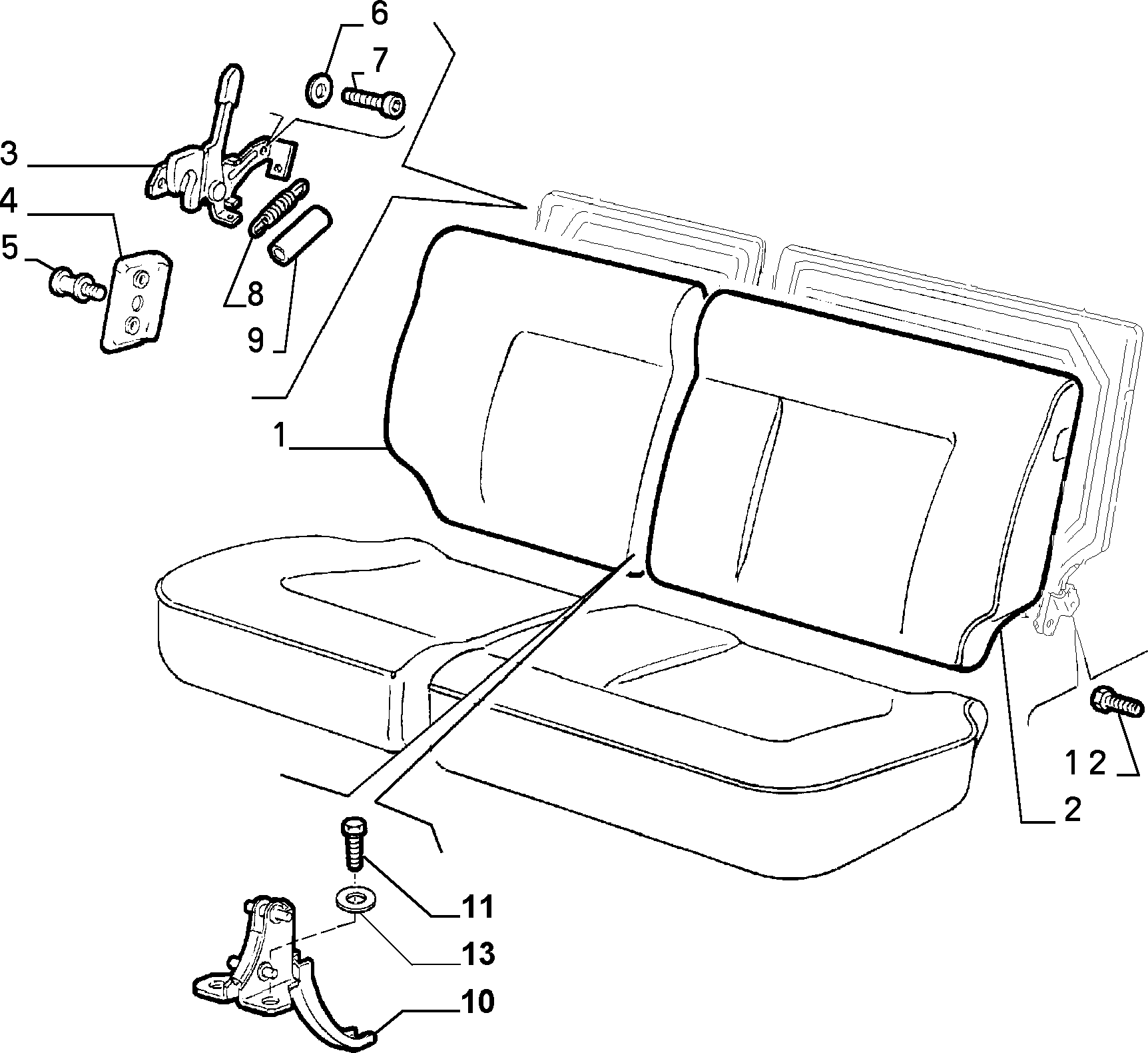 70613/01 REAR SEAT