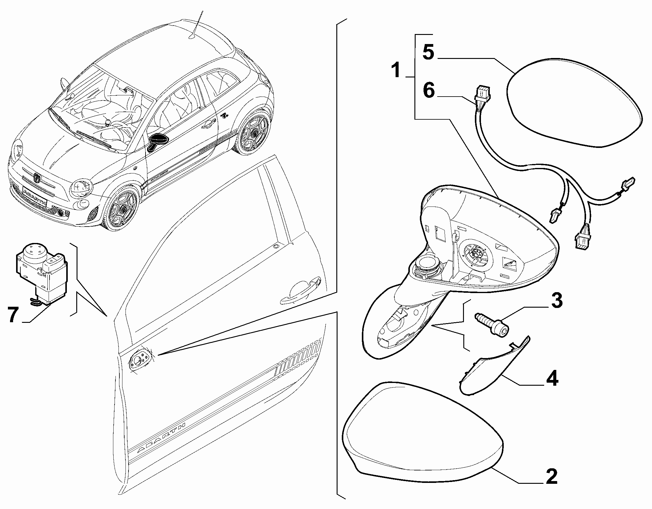 70740-020 WING MIRRORS