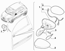 70740-020 WING MIRRORS