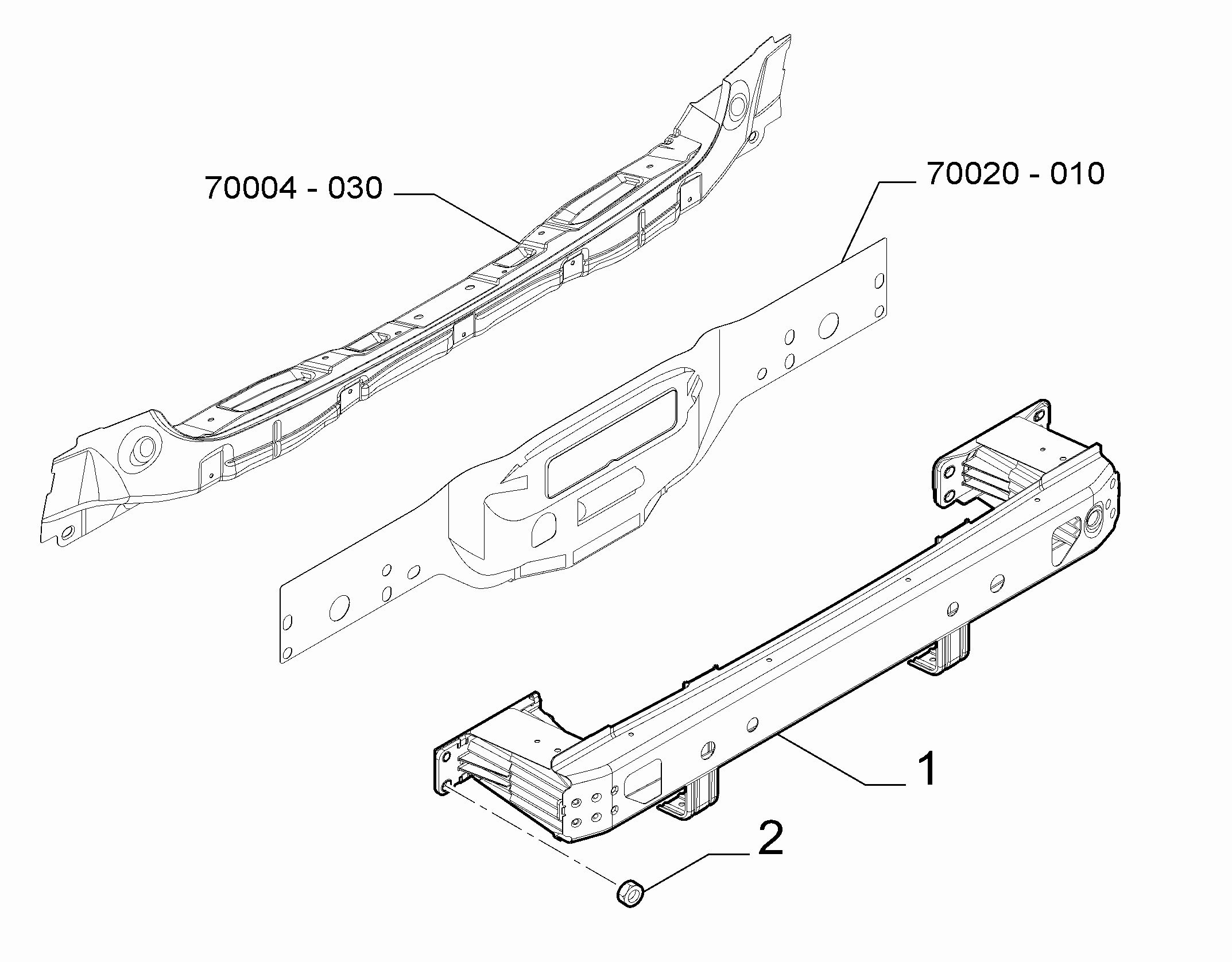70004-040 REAR CRASH BOX
