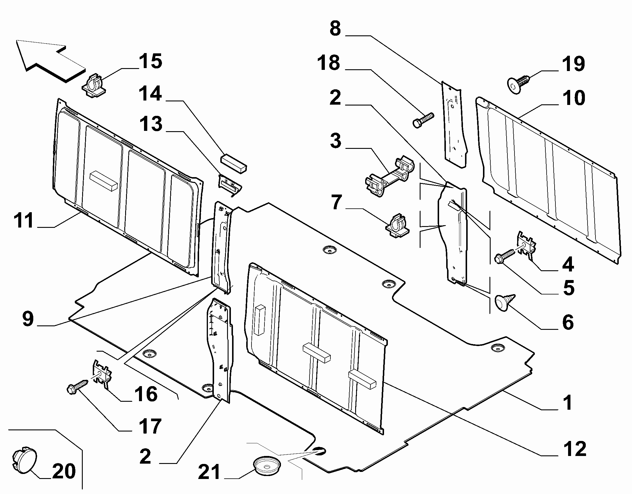 70521-013 CARGO AREA PROTECTION PANNELS
