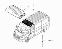 70018-020 ROOF FOR COMMERCIAL VEHICLES