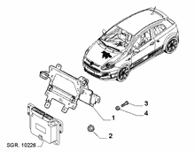 10225-020 INJECTION ECU AND ENGINE HARNESS FASTENERS