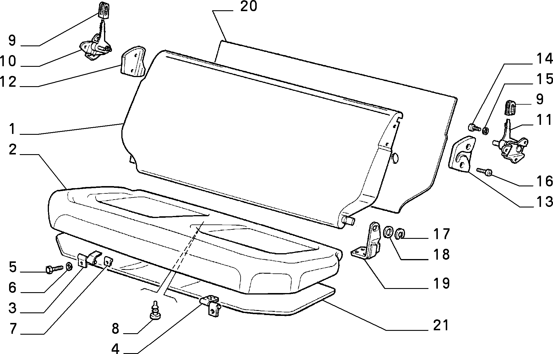 70613/01 REAR SEAT
