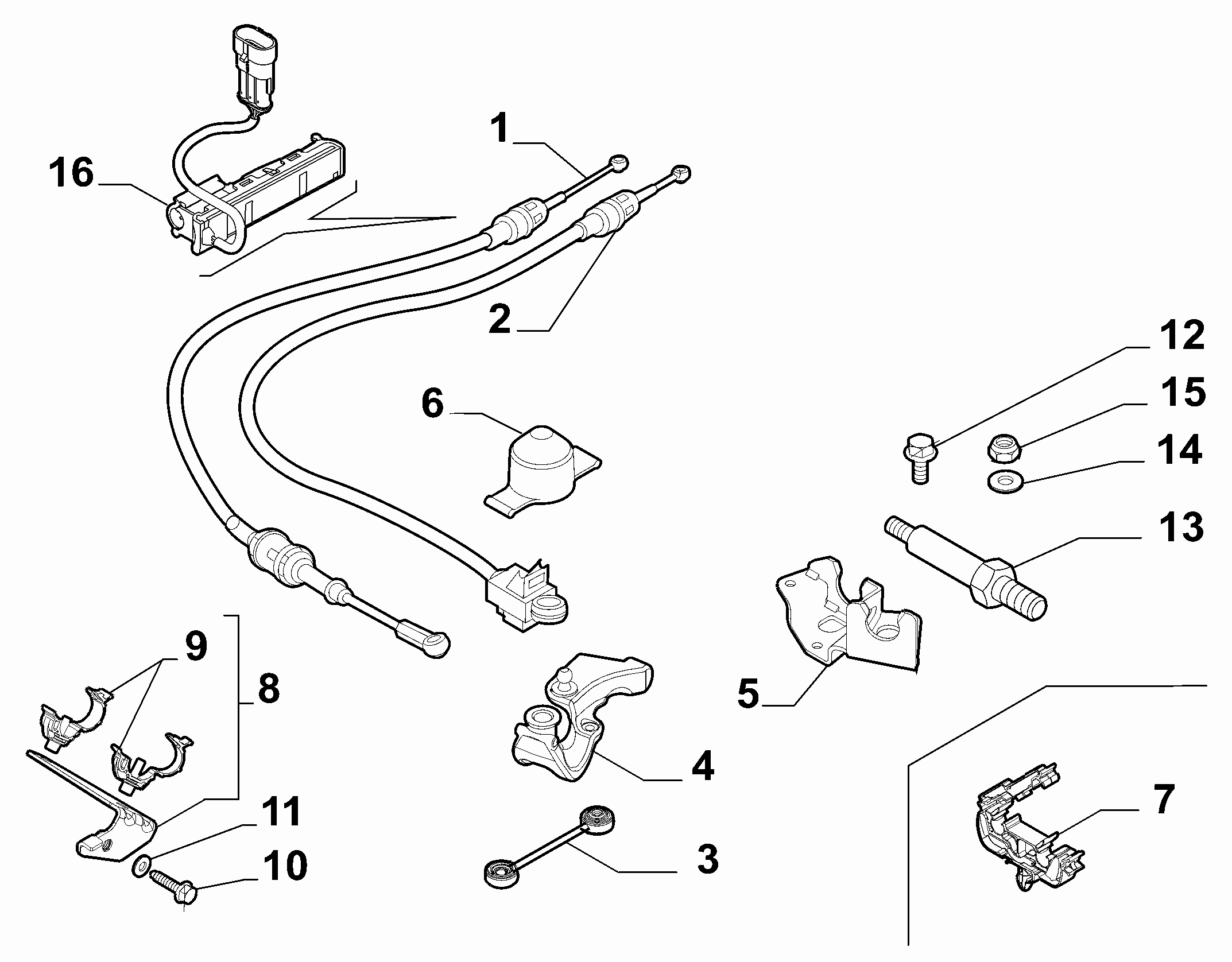 21221-020 GEAR STICK FLEX SHAFT