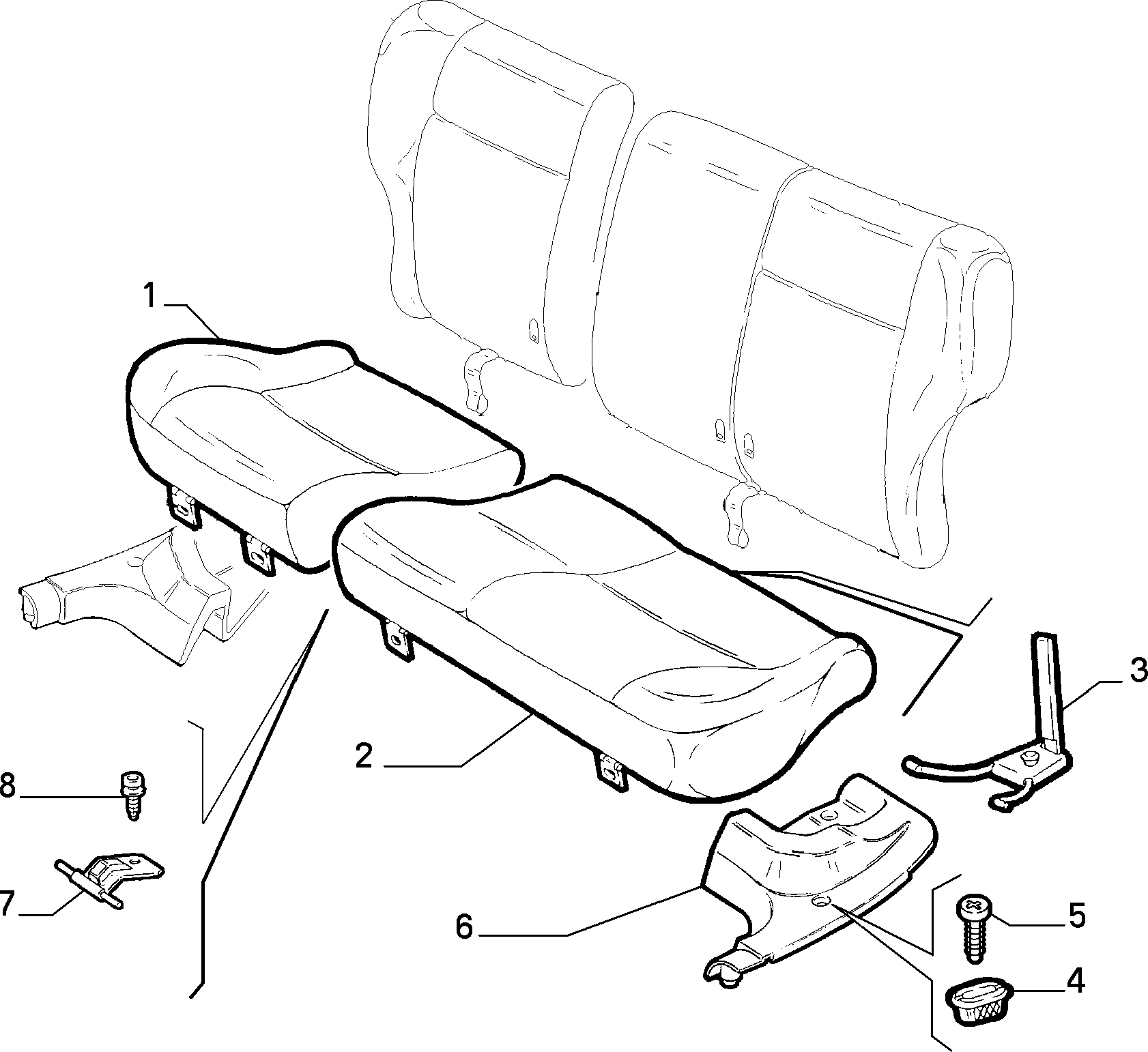 70613/01 REAR SEAT