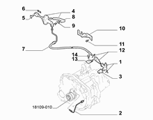 18103-020 CLUTCH LEVER CYLINDER AND HOSE