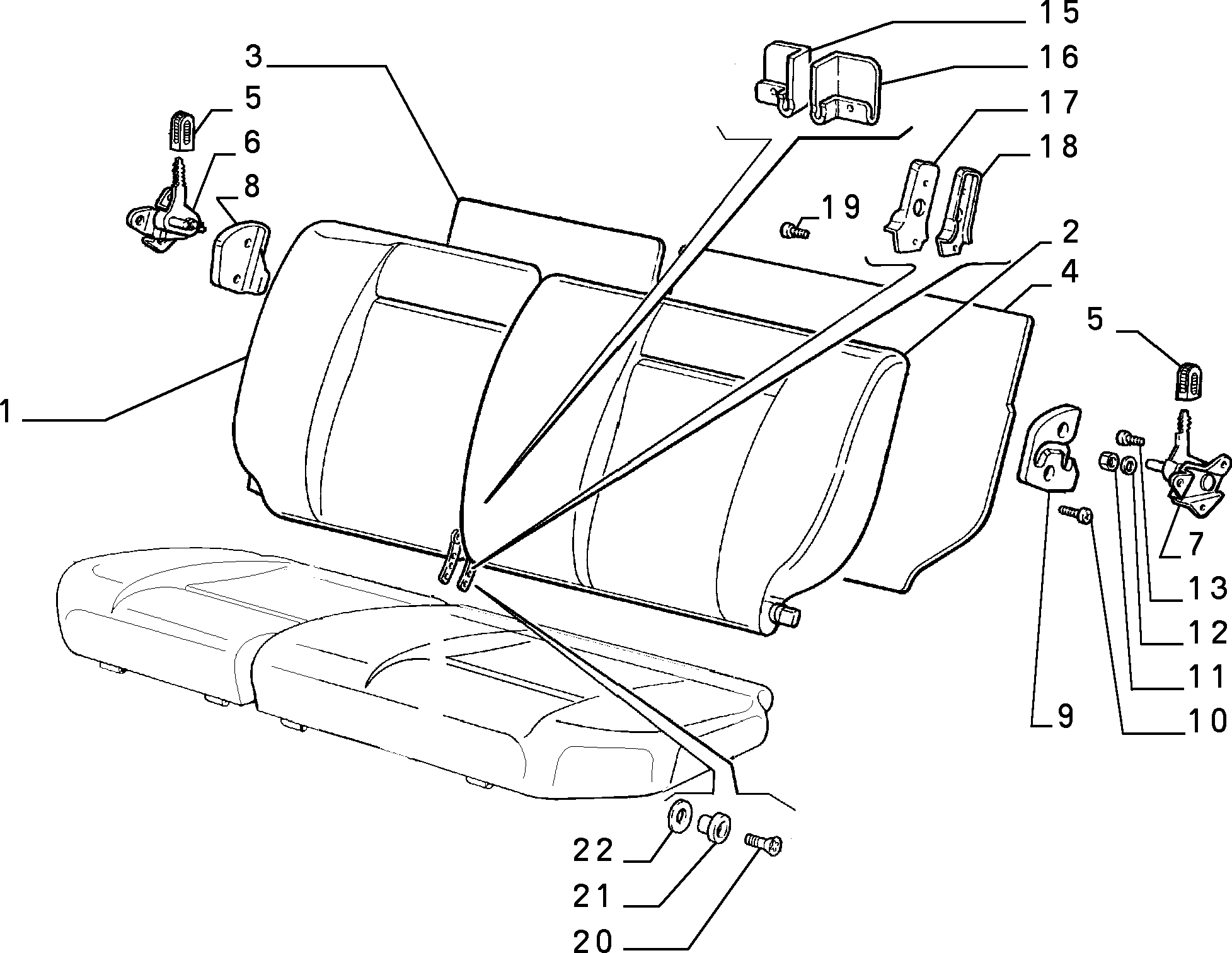 70613/01 REAR SEAT
