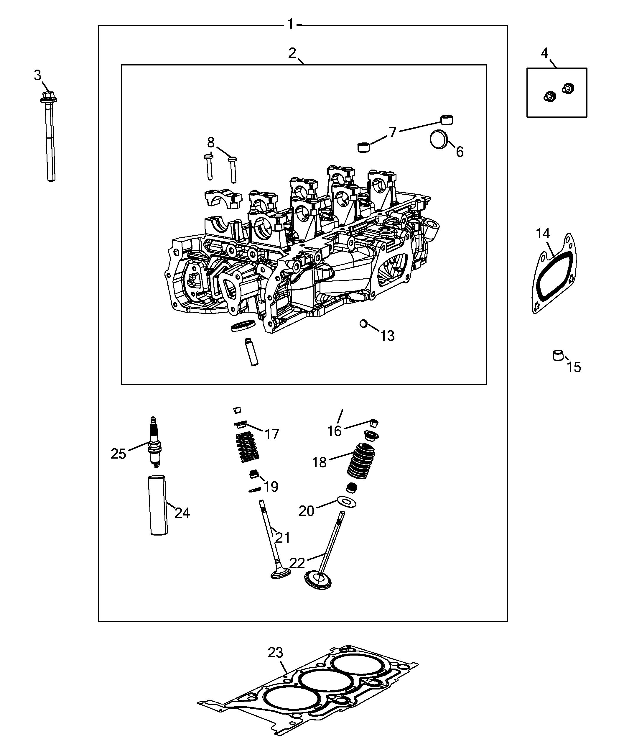 10101-020 CYLINDER HEAD AND GASKETS