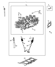 10101-020 CYLINDER HEAD AND GASKETS