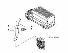 50101-070 REAR AIR DUCT