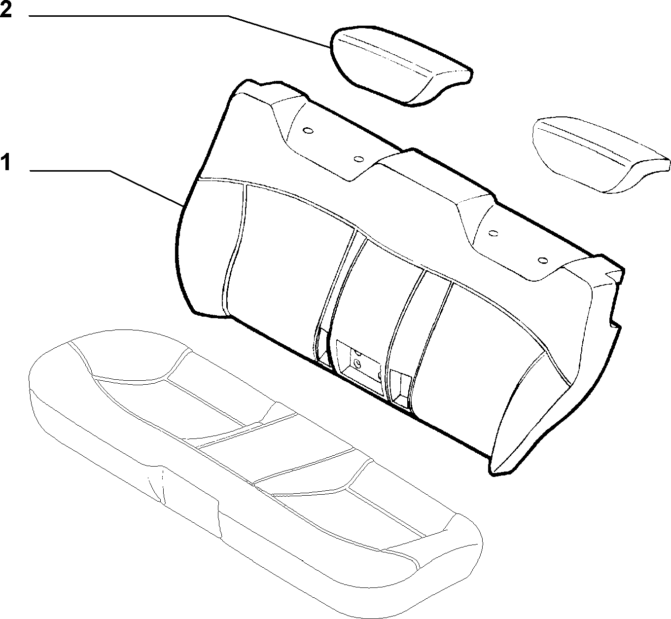 70615/00 REAR SEAT LINING 