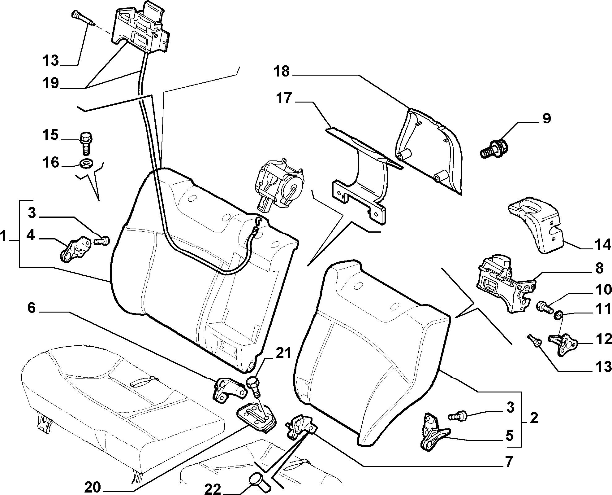 70613/03 REAR SEAT