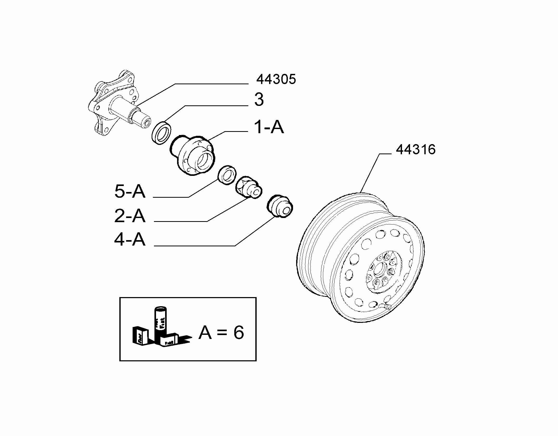 44321-010 REAR FUSE AND HUB