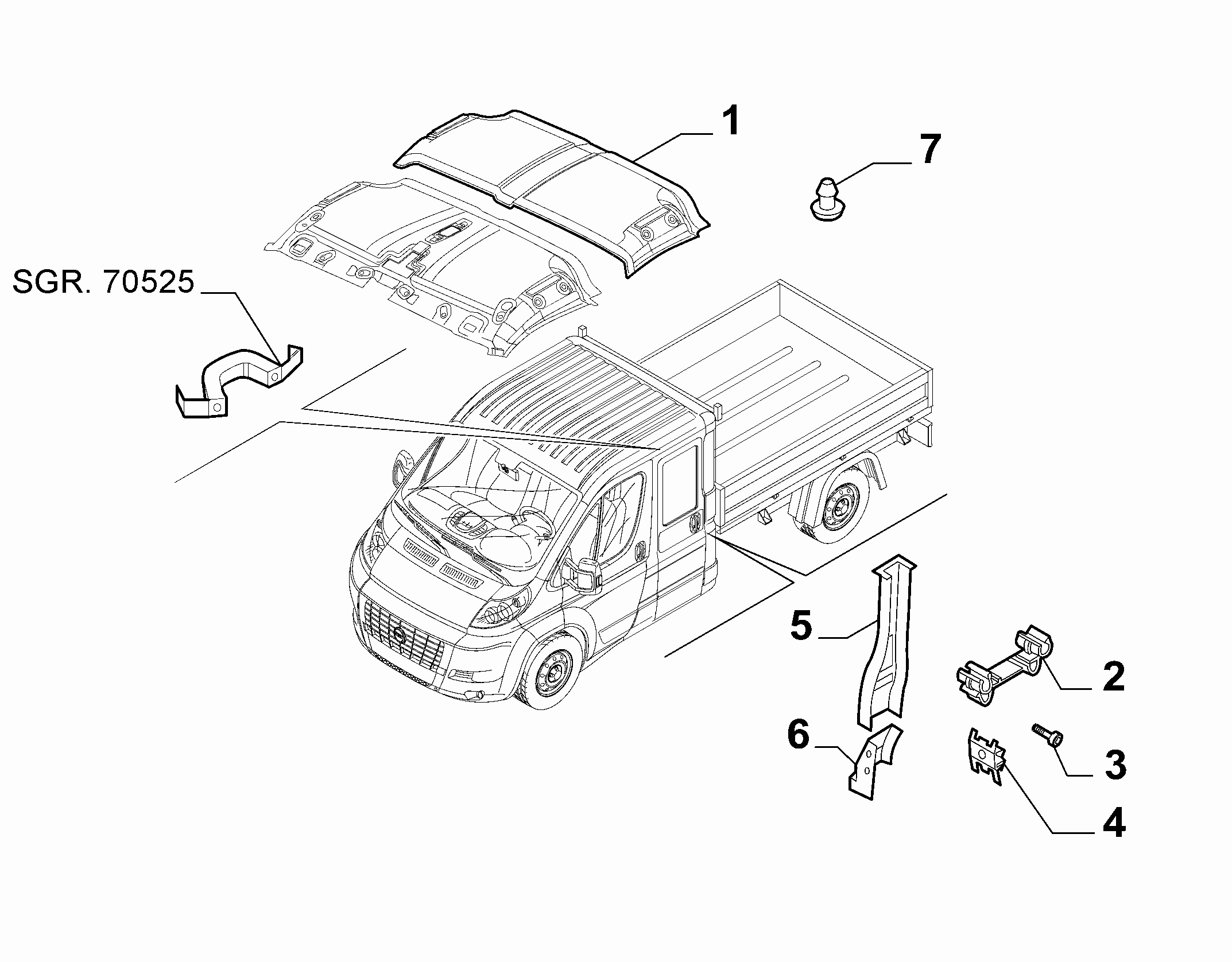 70523-100 REAR COVERS, UPPER SIDE