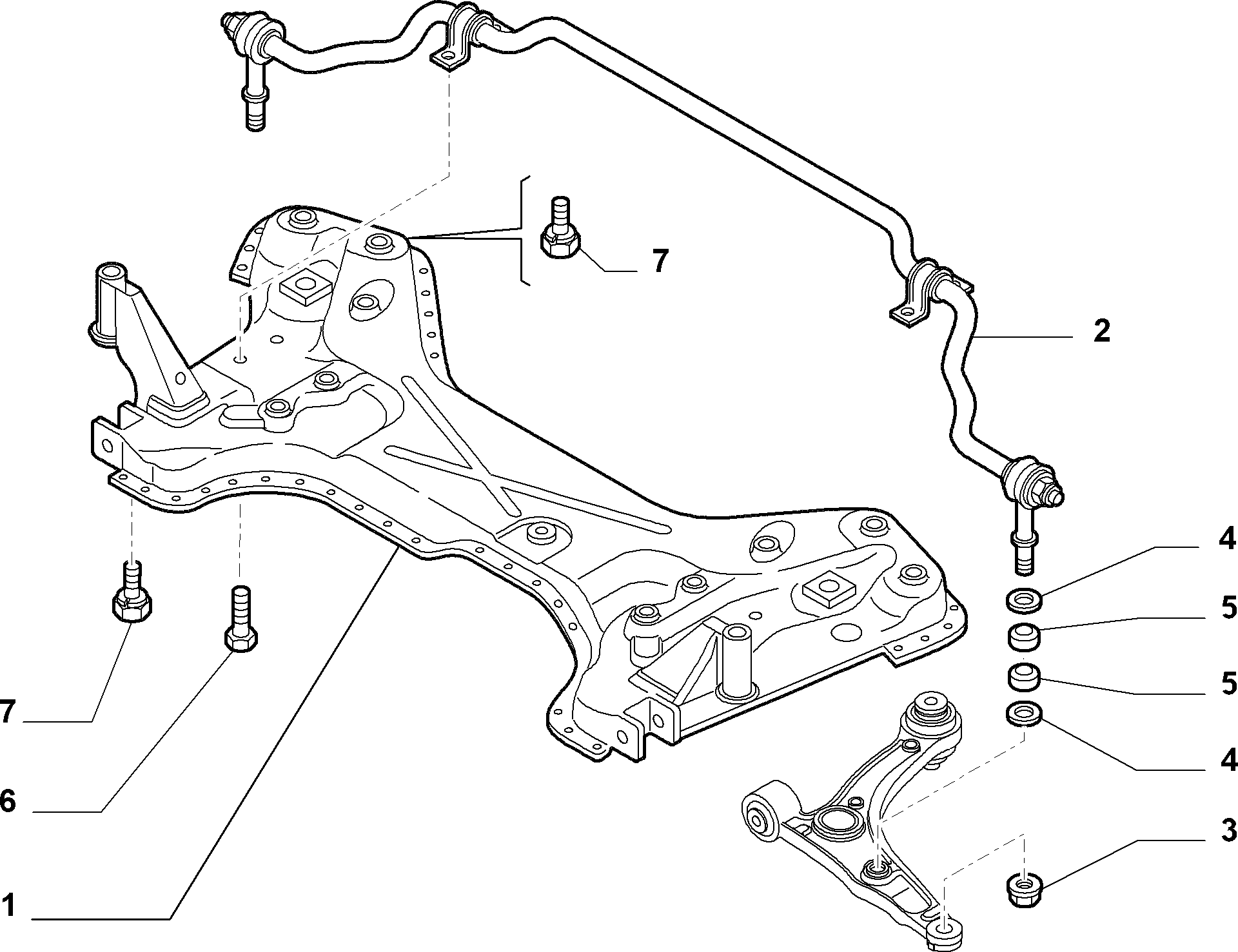 44301-030 CROSS ARM AND TORSION BAR