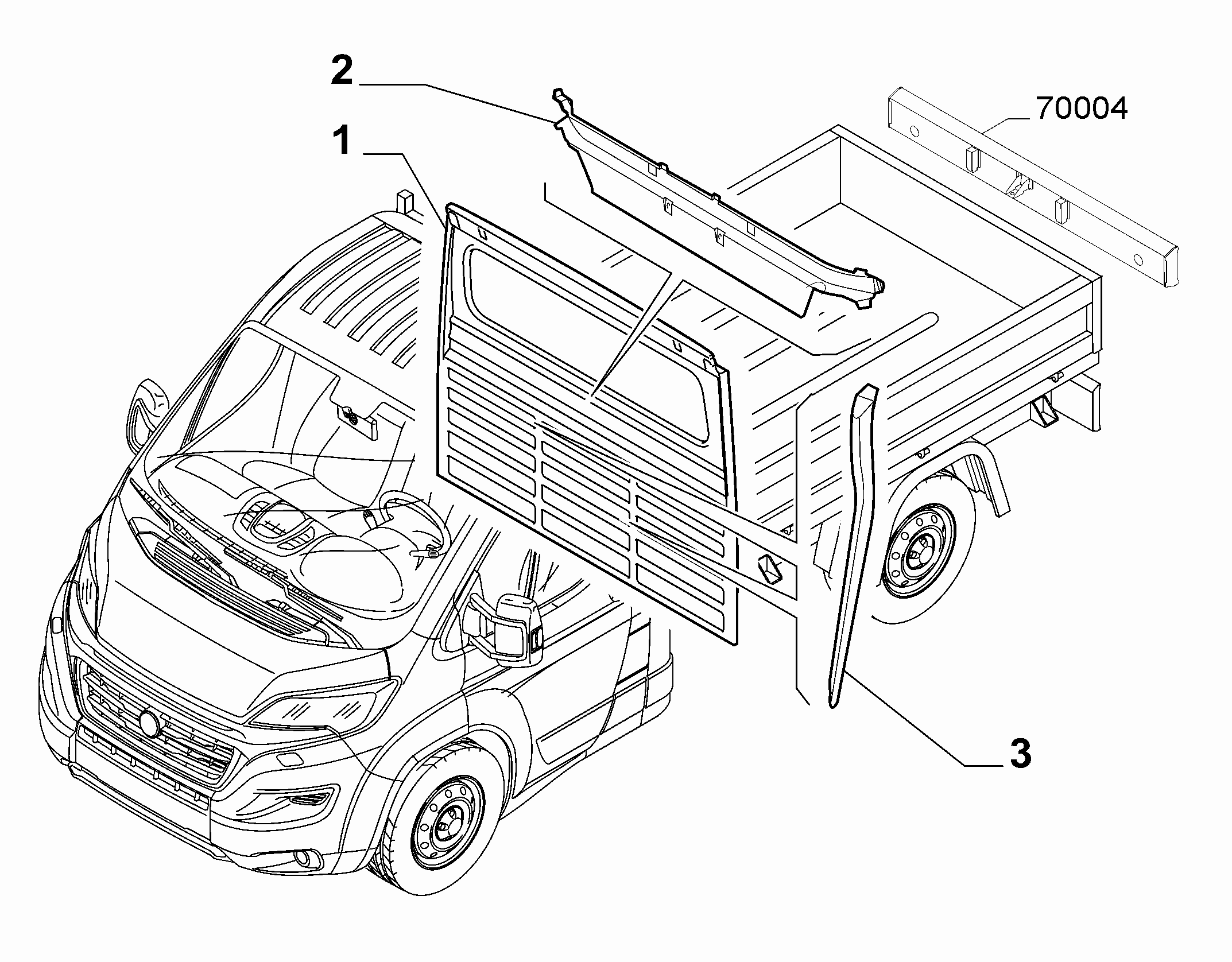 70020-060 SEPARATION WALL FOR COMMERCIAL VEHICLES