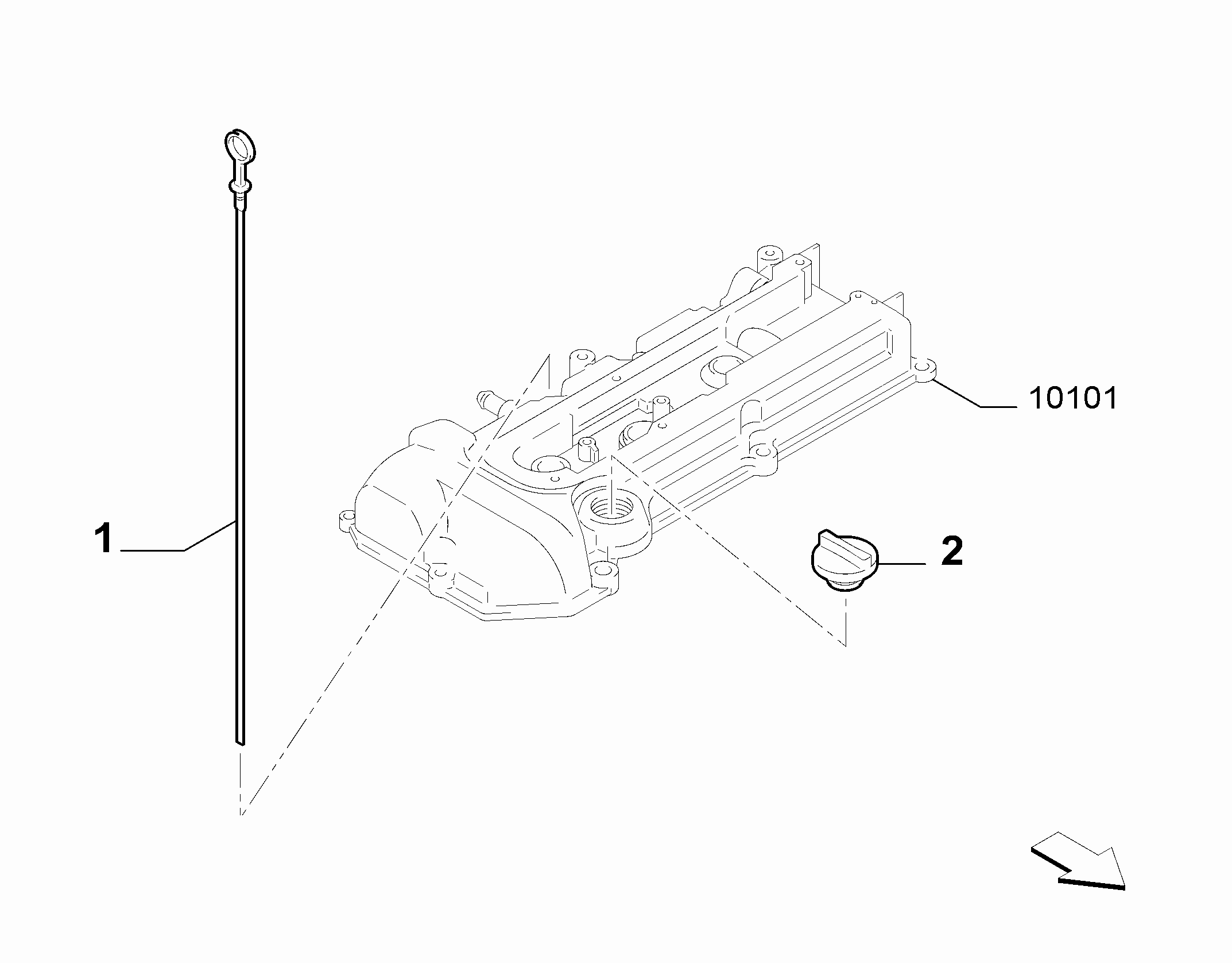 10301-060 DIP STICK, CAP, TRANSMITTER AND PRESSURE ROD